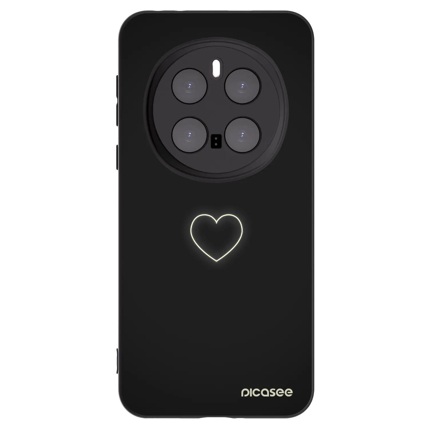 Picasee Μαύρη θήκη σιλικόνης για Honor Magic7 Pro 5G - Heart