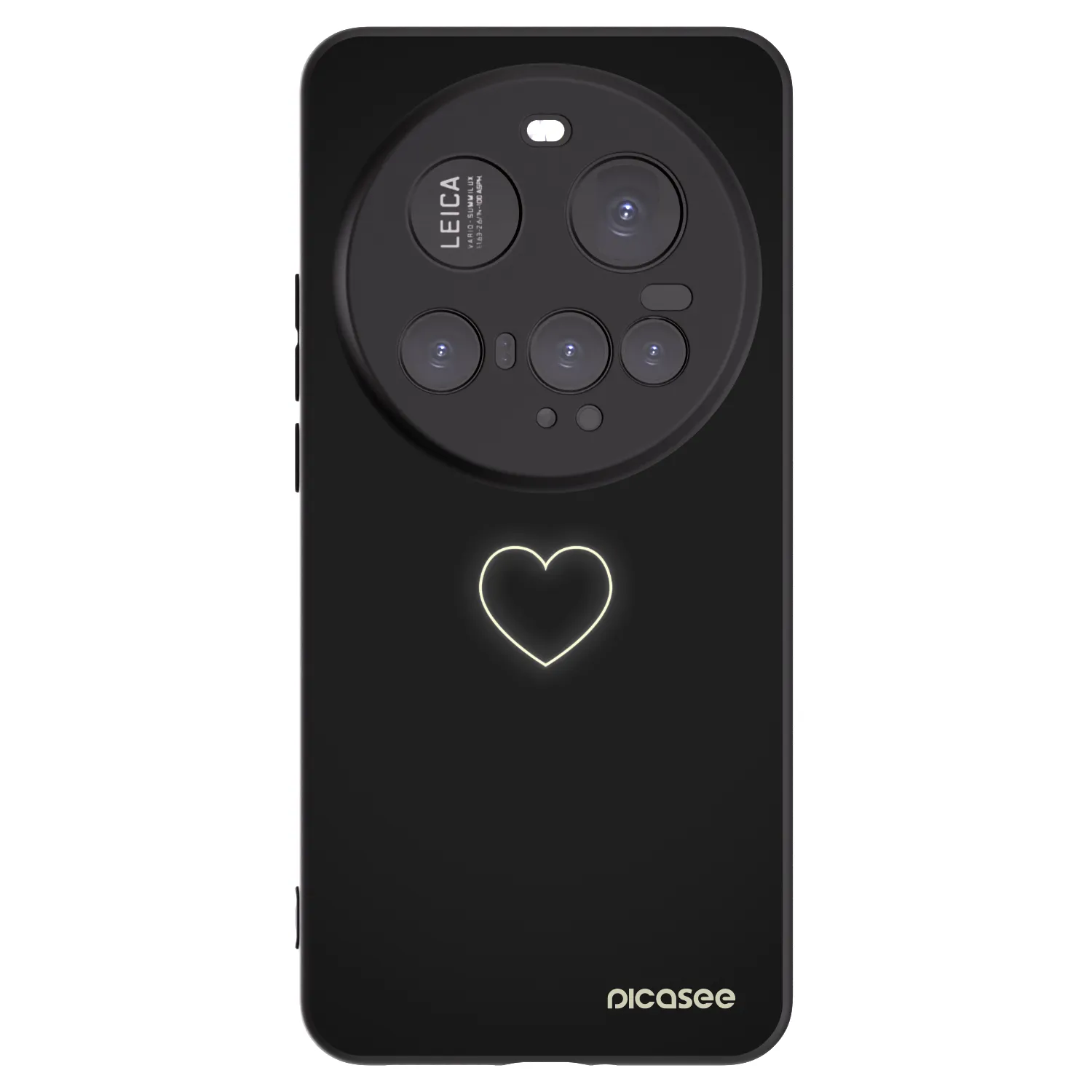 Picasee Μαύρη θήκη σιλικόνης για Xiaomi 15 Ultra - Heart
