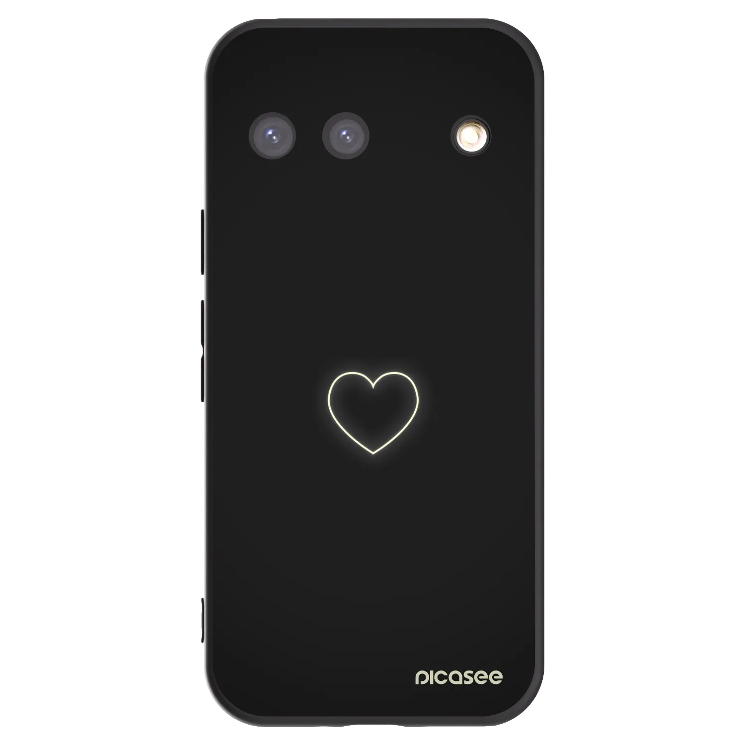Picasee Μαύρη θήκη σιλικόνης για Google Pixel 9 - Heart
