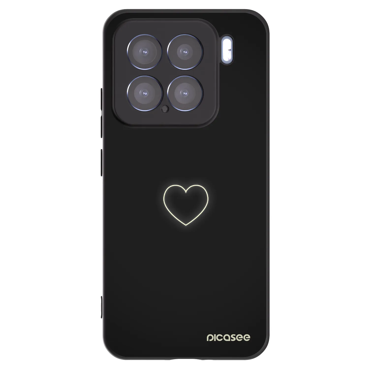 Picasee Μαύρη θήκη σιλικόνης για Xiaomi 15 - Heart
