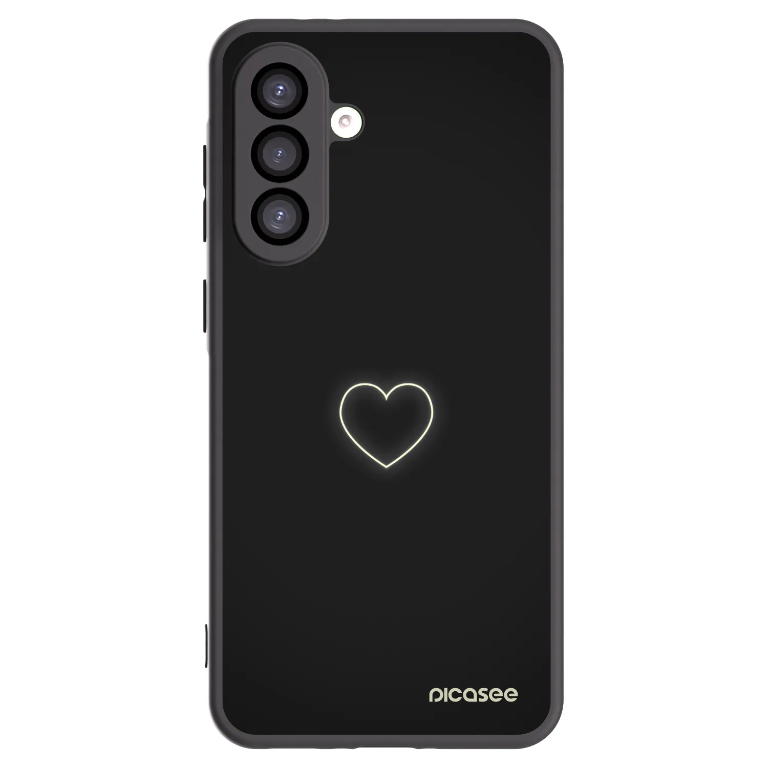 Picasee Μαύρη θήκη σιλικόνης για Samsung Galaxy A26 5G A266B - Heart
