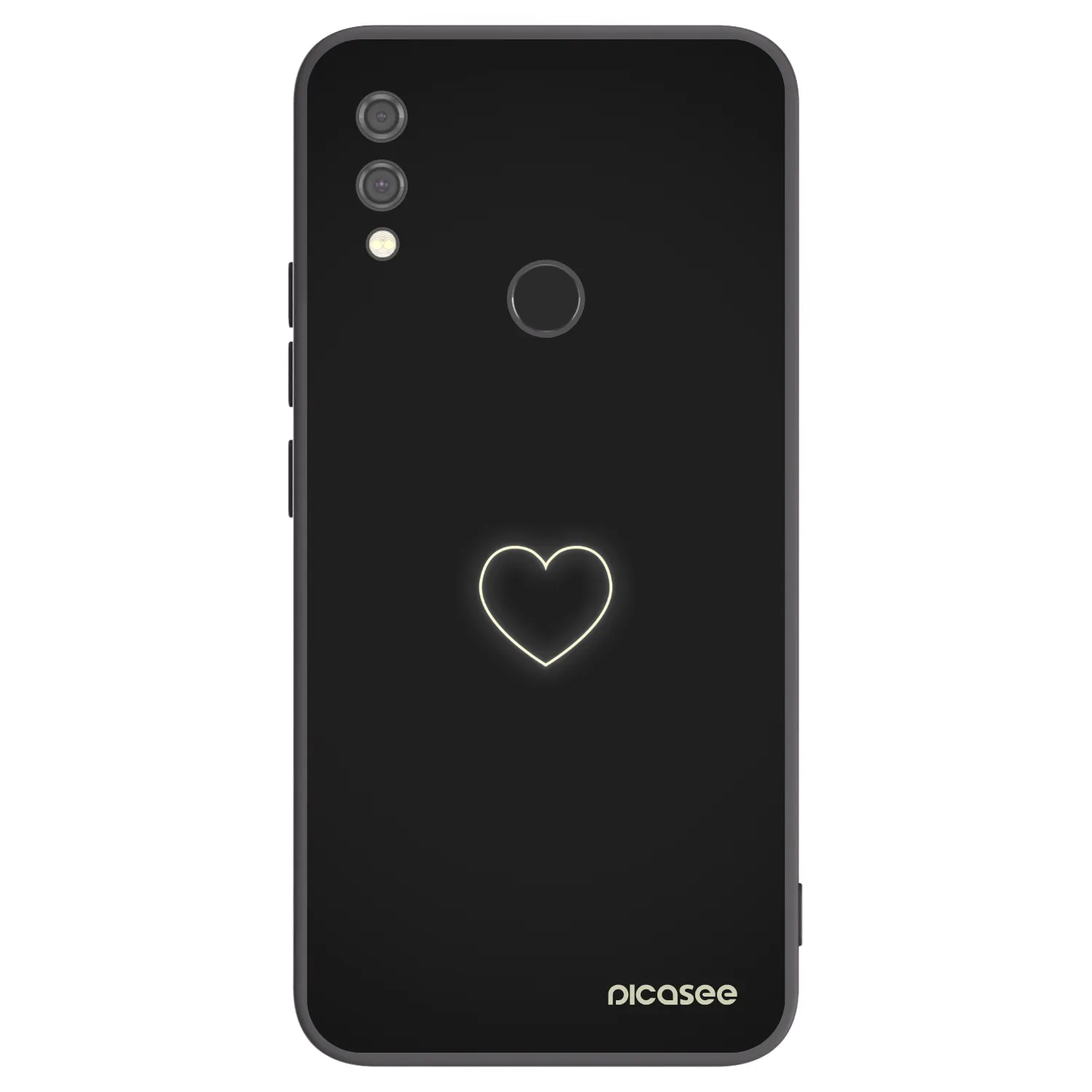 Picasee Μαύρη θήκη σιλικόνης για Xiaomi Redmi Note 7 - Heart