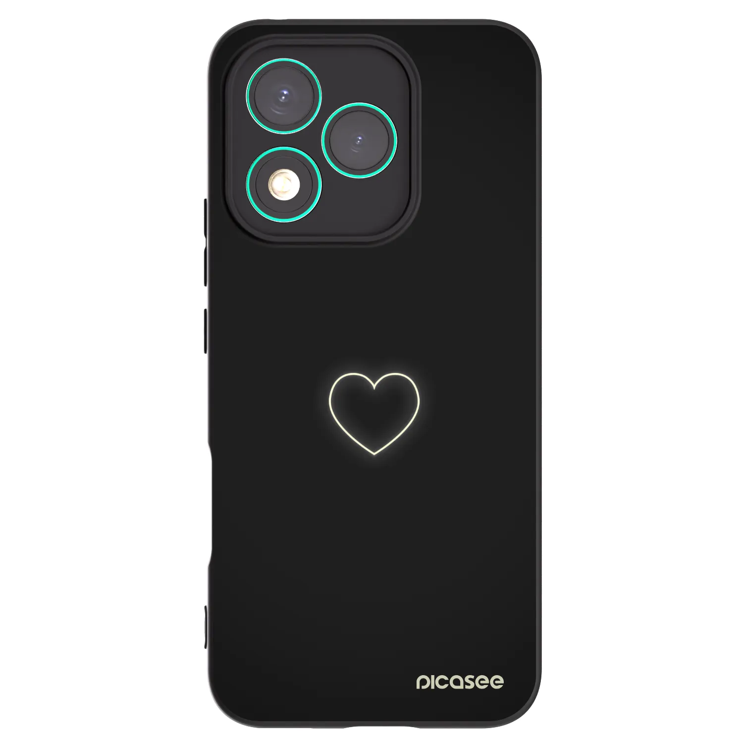 Picasee Μαύρη θήκη σιλικόνης για Honor 400 Lite 5G - Heart