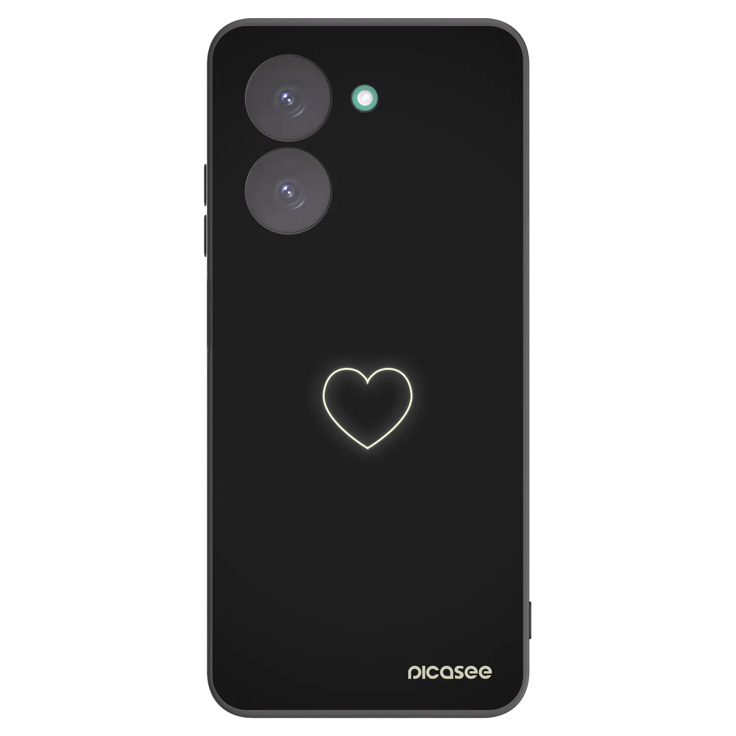 Picasee Μαύρη θήκη σιλικόνης για Xiaomi Redmi A5 - Heart