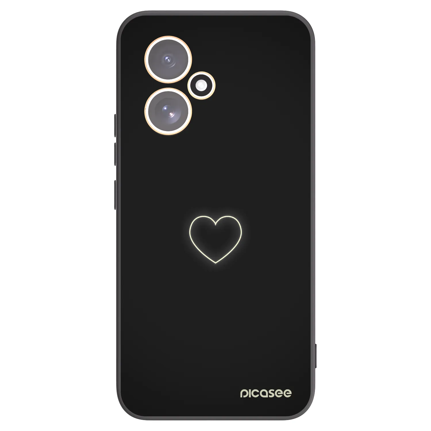 Picasee Μαύρη θήκη σιλικόνης για Honor 400 5G - Heart