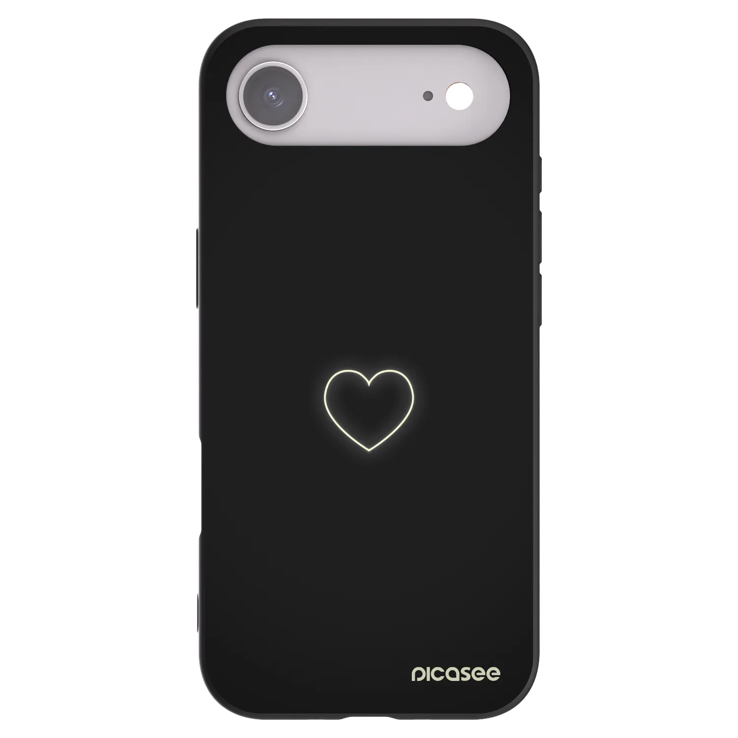 Picasee Μαύρη θήκη σιλικόνης για Apple iPhone Air - Heart