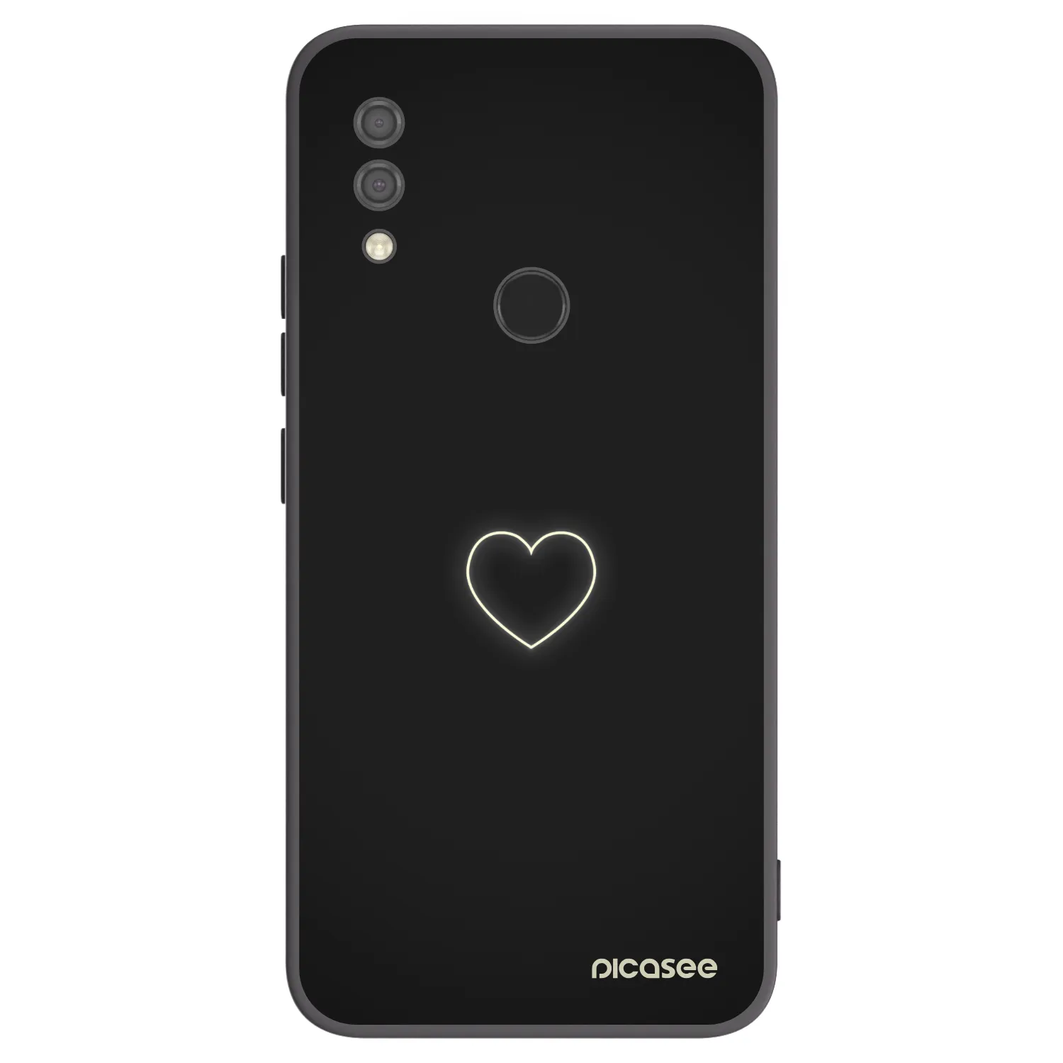 Picasee Μαύρη θήκη σιλικόνης για Xiaomi Redmi 7 - Heart