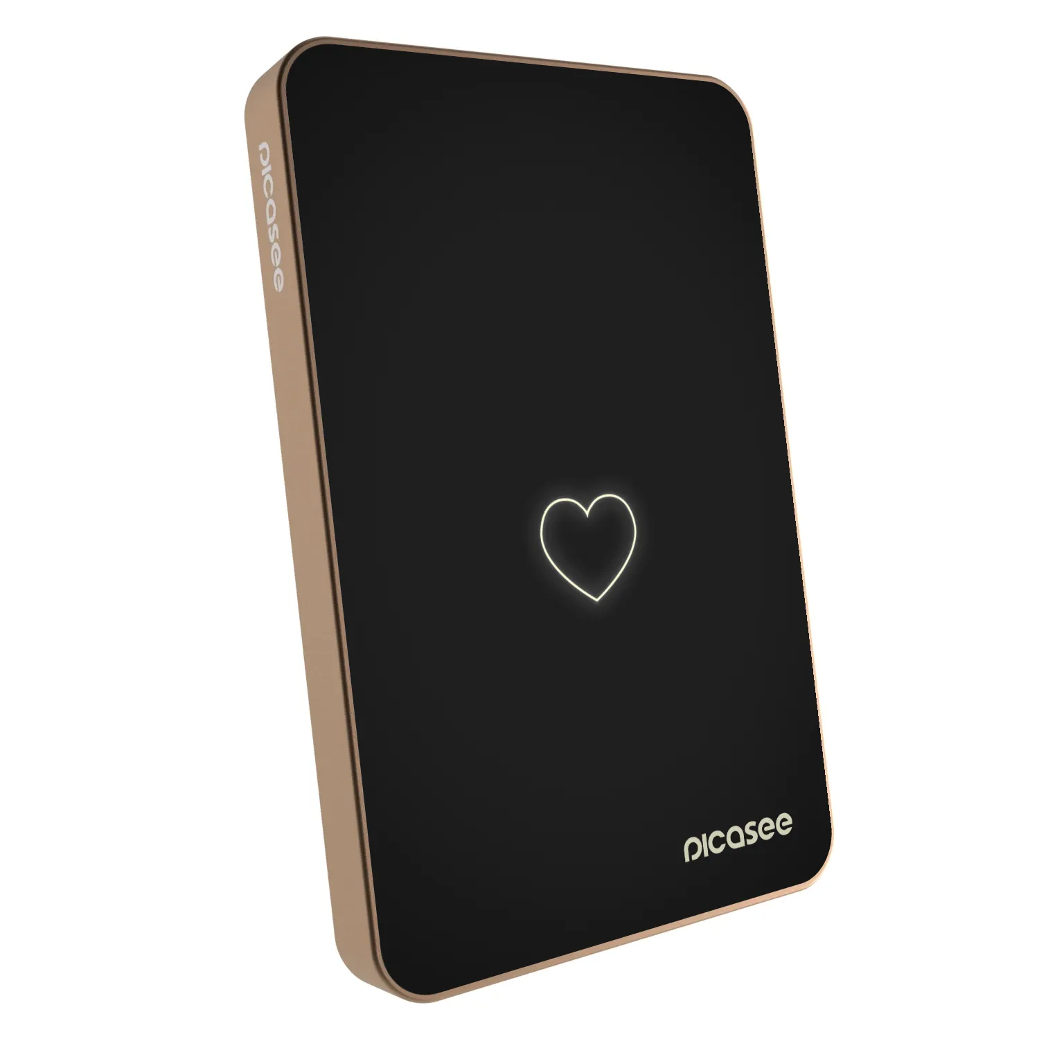 Picasee Powerbank με MagSafe 5 000 mAh Χρυσαφένιος - Heart