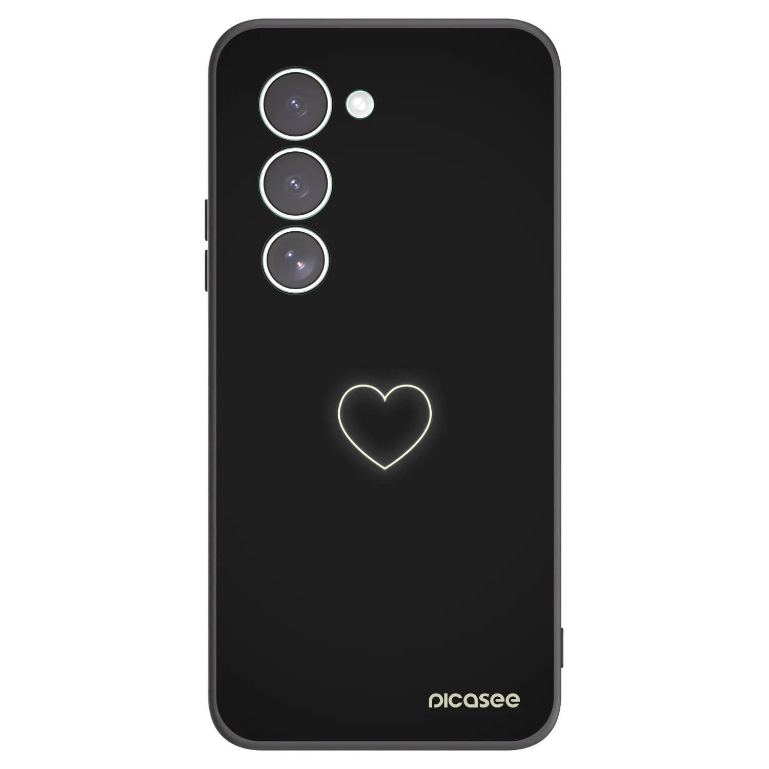 Picasee Μαύρη θήκη σιλικόνης για Xiaomi Redmi 15 5G - Heart