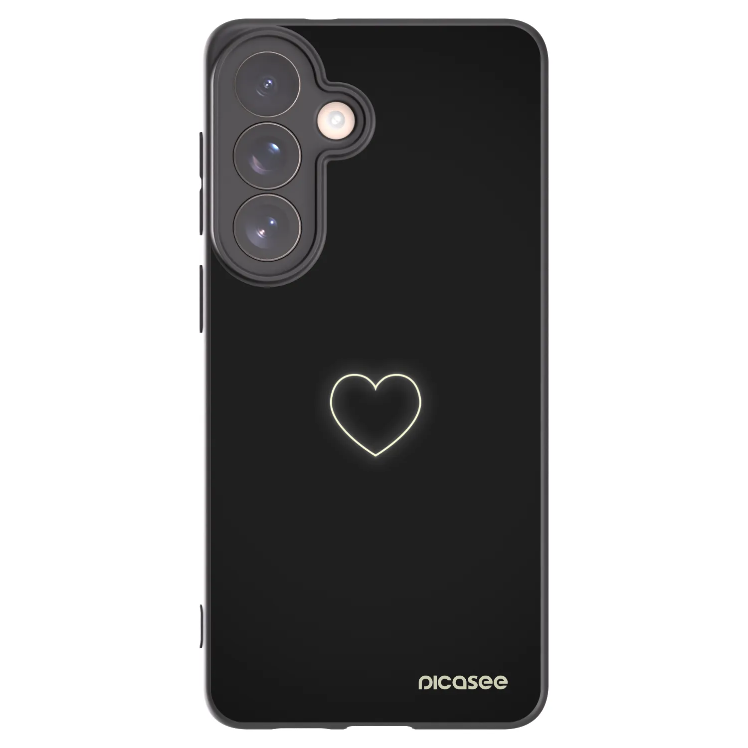 Picasee Μαύρη θήκη σιλικόνης για Samsung Galaxy S26+ - Heart