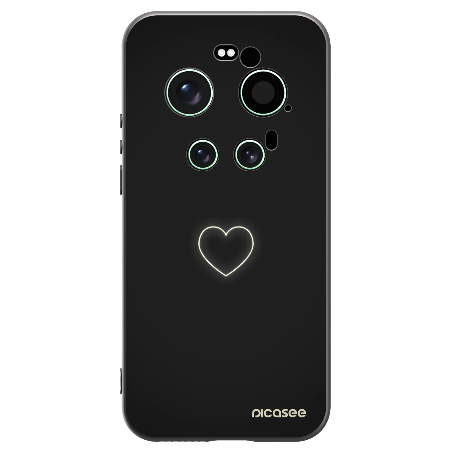 Picasee Μαύρη θήκη σιλικόνης για Xiaomi 17 Ultra - Heart