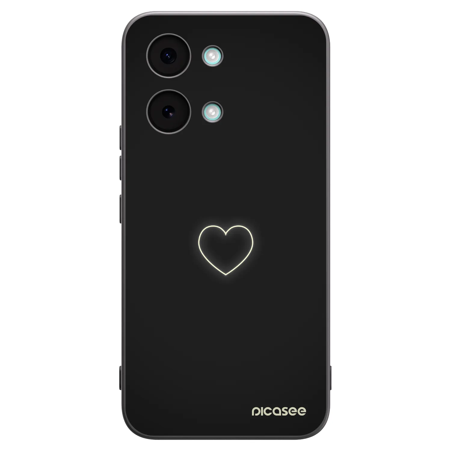 Picasee Μαύρη θήκη σιλικόνης για Xiaomi Poco X8 Pro Max - Heart