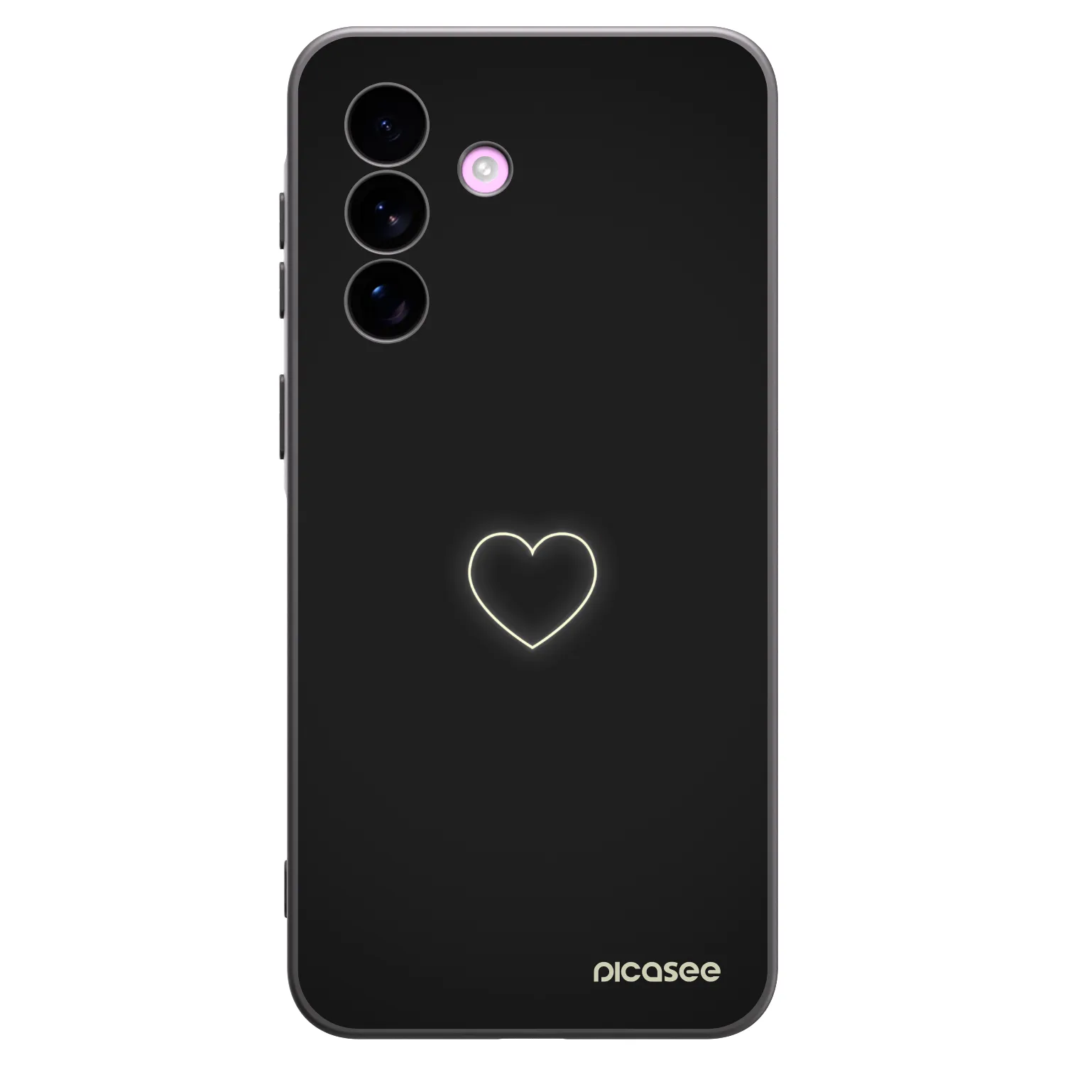Picasee Μαύρη θήκη σιλικόνης για Samsung Galaxy A57 5G - Heart