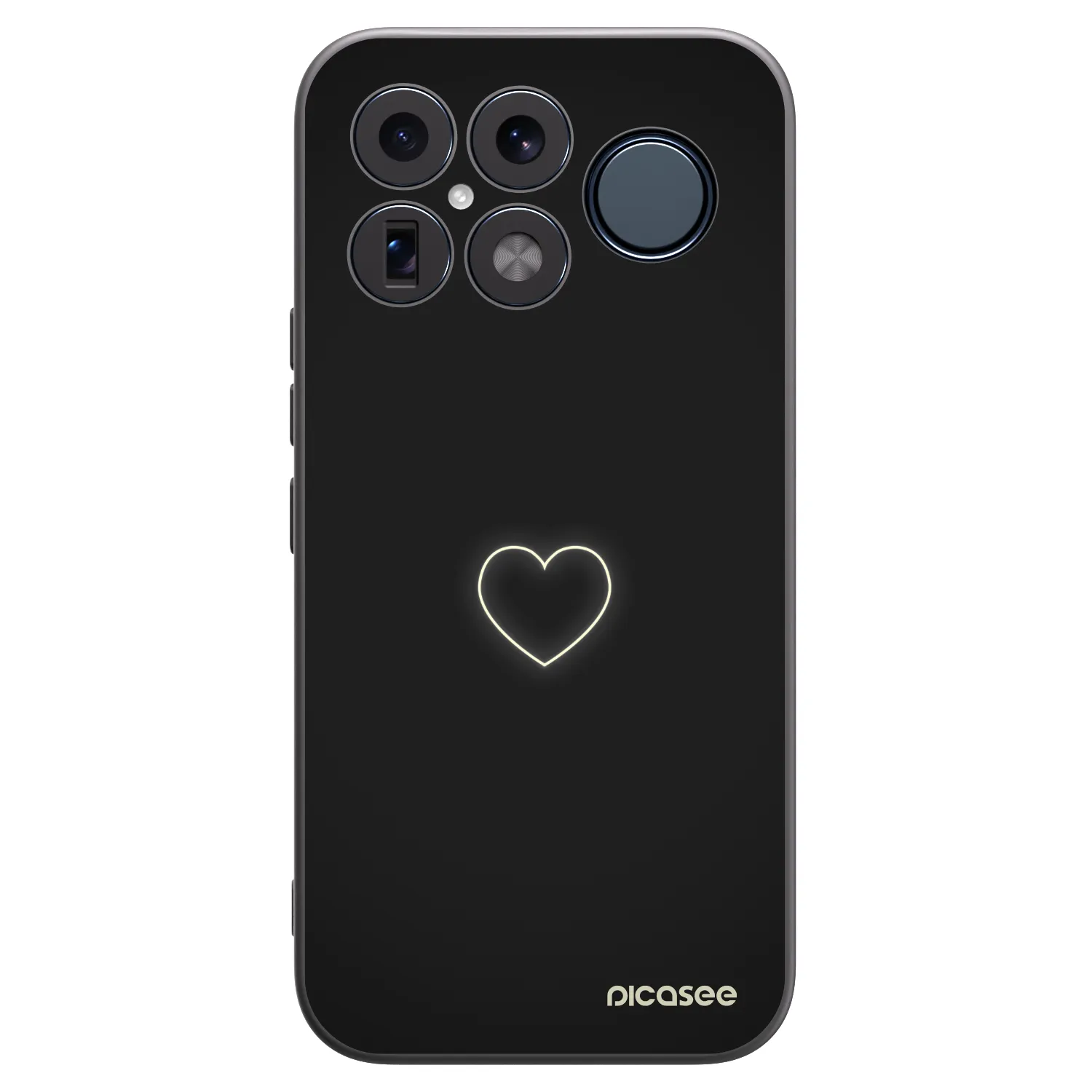 Picasee Μαύρη θήκη σιλικόνης για Xiaomi Poco F8 Ultra - Heart