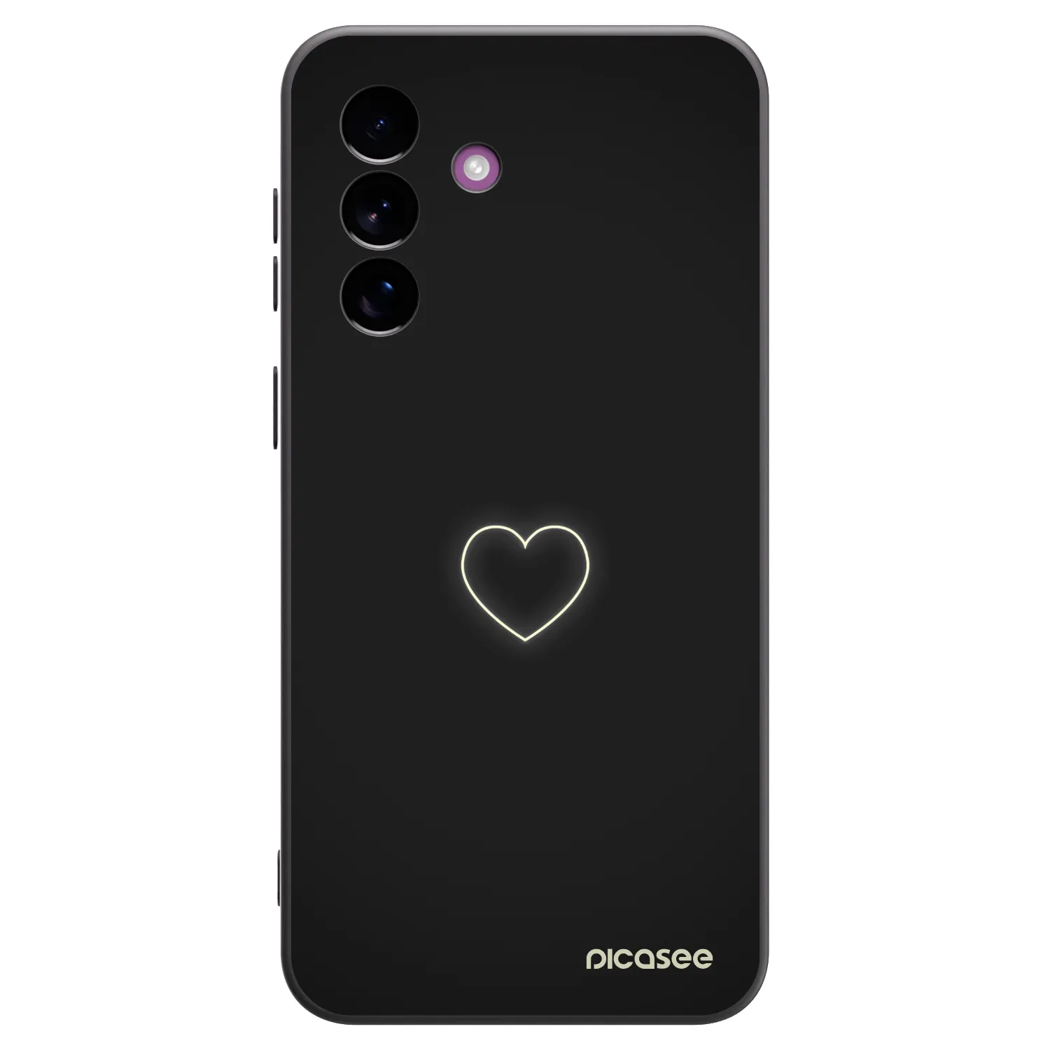 Picasee Μαύρη θήκη σιλικόνης για Samsung Galaxy A37 - Heart