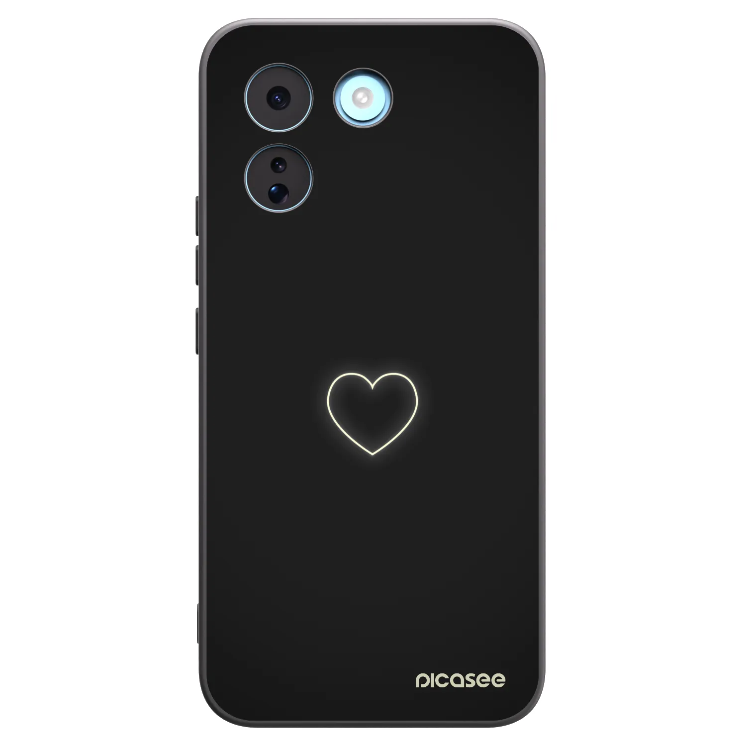 Picasee Μαύρη θήκη σιλικόνης για Xiaomi Redmi Note 17 Pro MAX 5G - Heart