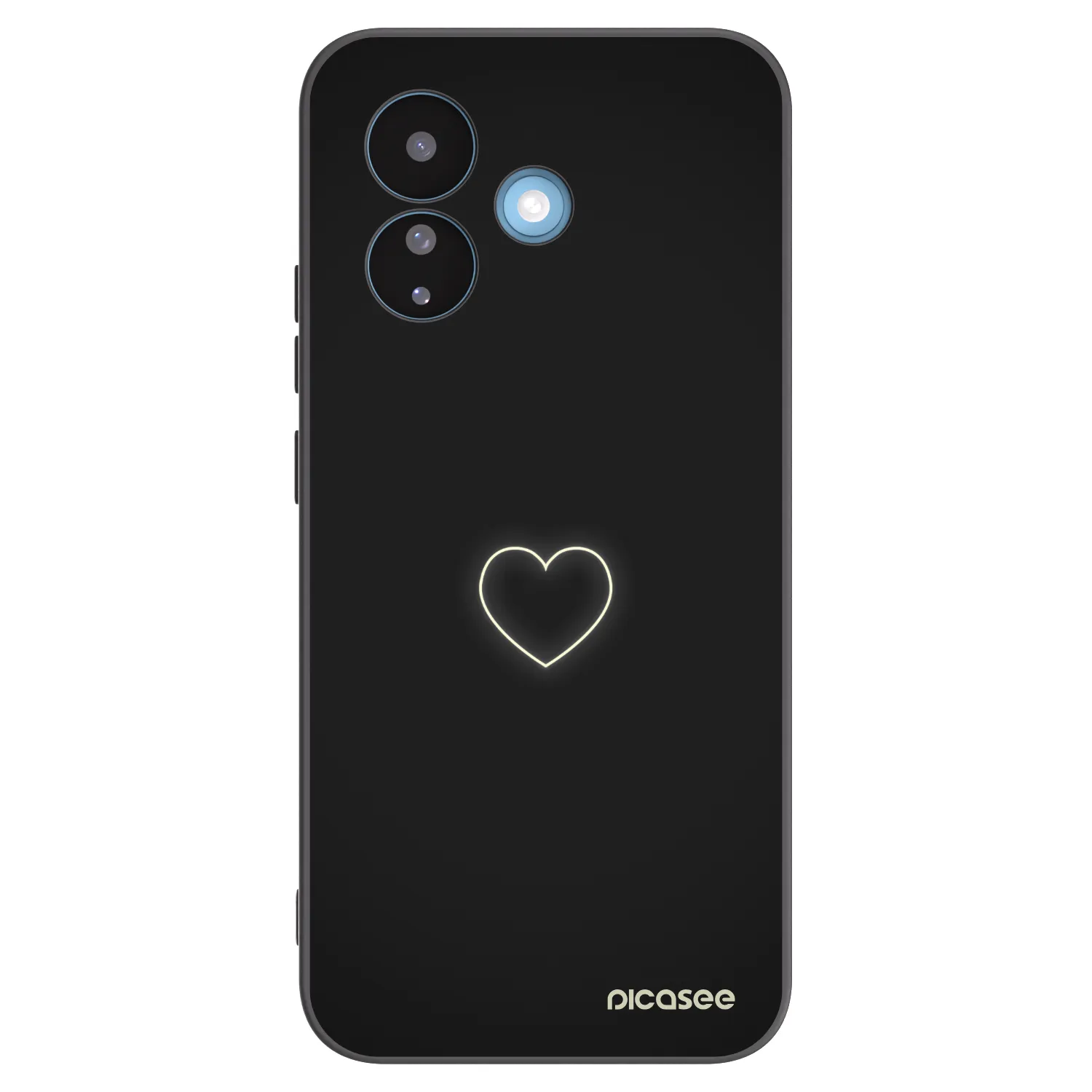 Picasee Μαύρη θήκη σιλικόνης για Xiaomi Redmi Note 17 Pro 5G - Heart