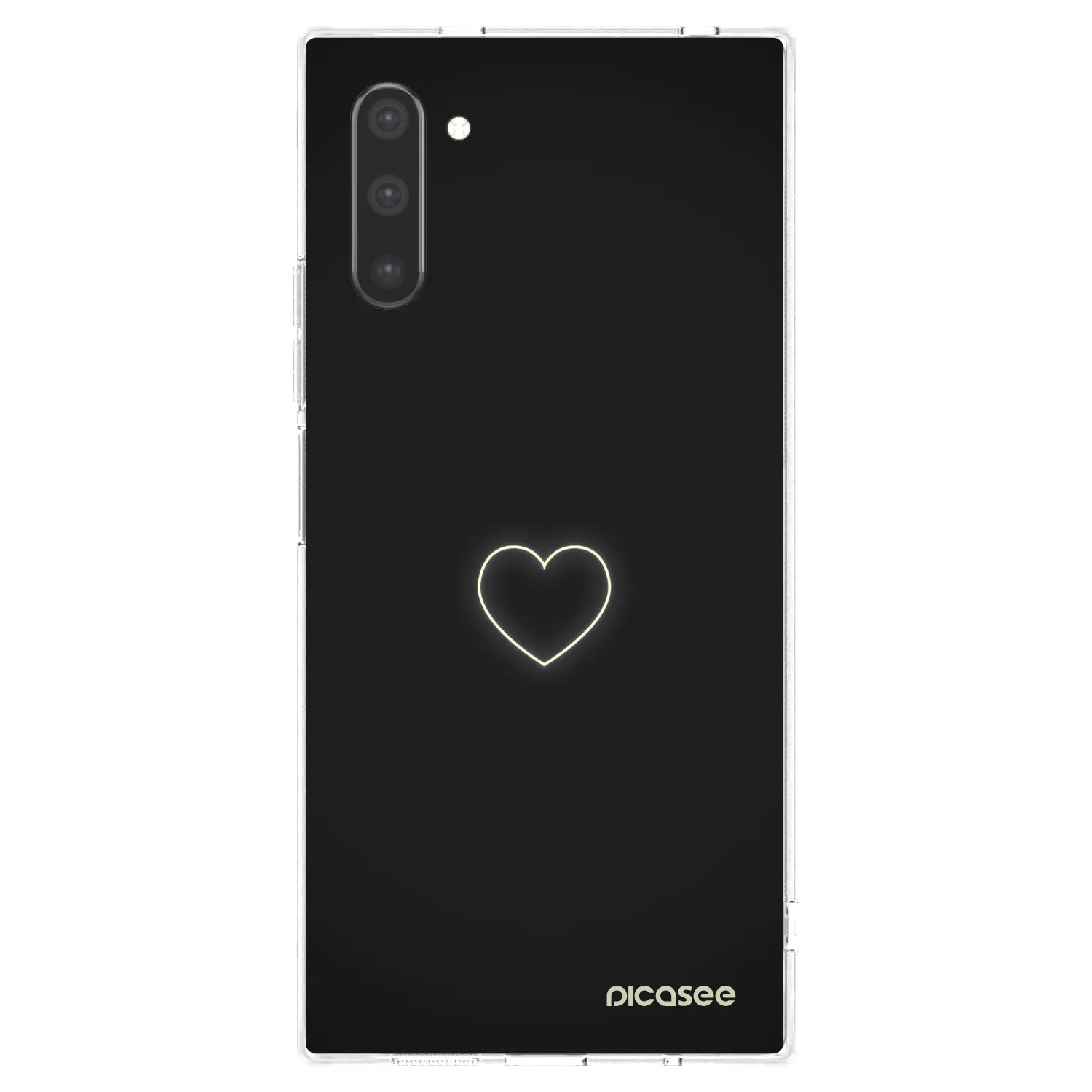 Picasee διαφανής θήκη σιλικόνης Samsung Galaxy Note 10 N970F - Heart