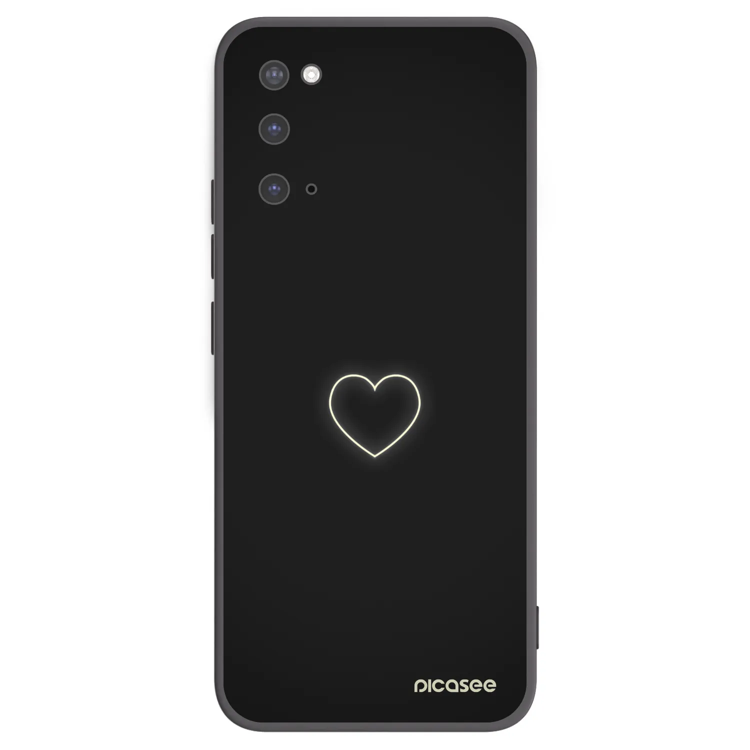 Picasee Μαύρη θήκη σιλικόνης για Samsung Galaxy S20 G980F - Heart