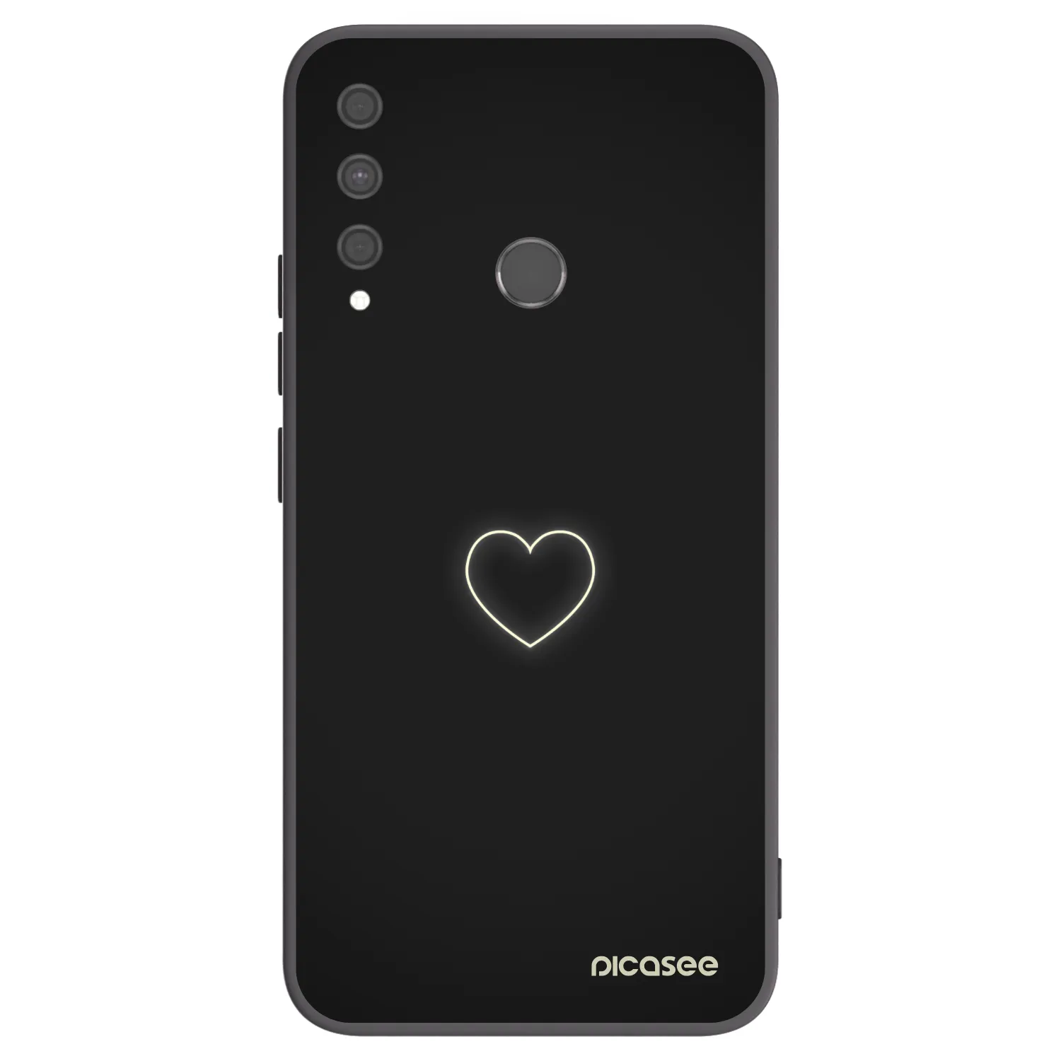 Picasee Μαύρη θήκη σιλικόνης για Huawei P40 Lite E - Heart