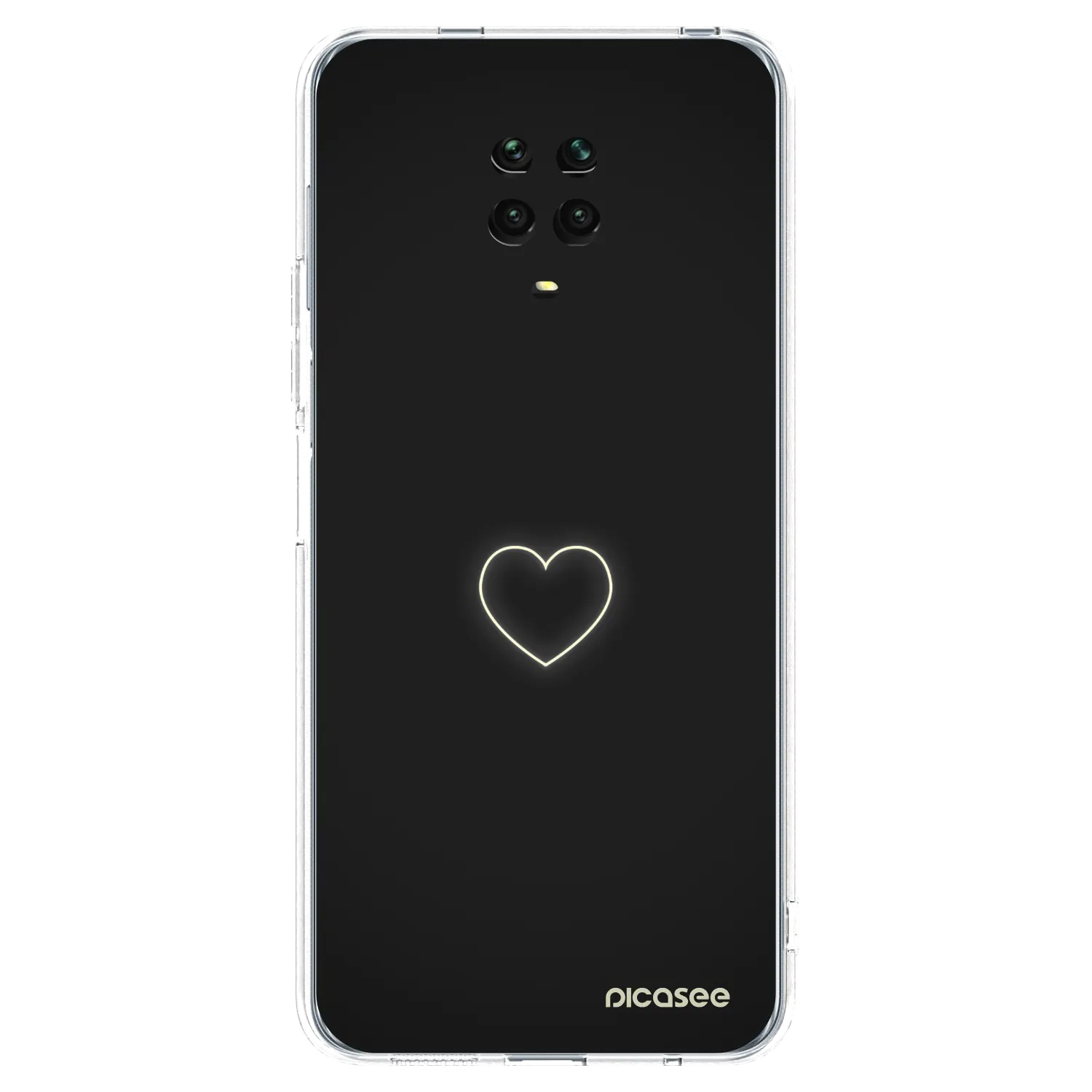 Picasee διαφανής θήκη σιλικόνης Xiaomi Redmi Note 9 Pro - Heart