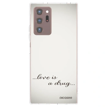Picasee διαφανής θήκη σιλικόνης Samsung Galaxy Note 20 Ultra - Love is a drug