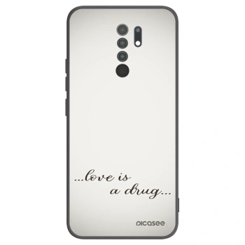 Picasee Μαύρη θήκη σιλικόνης για Xiaomi Redmi 9 - Love is a drug