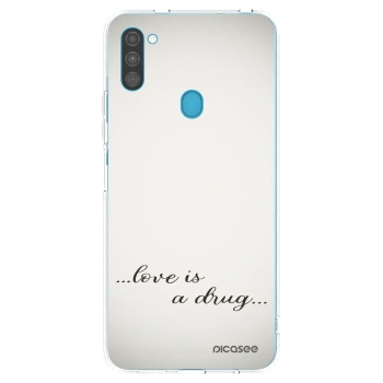 Picasee διαφανής θήκη σιλικόνης Samsung Galaxy M11 - Love is a drug
