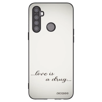 Picasee Μαύρη θήκη σιλικόνης για Realme 5 - Love is a drug