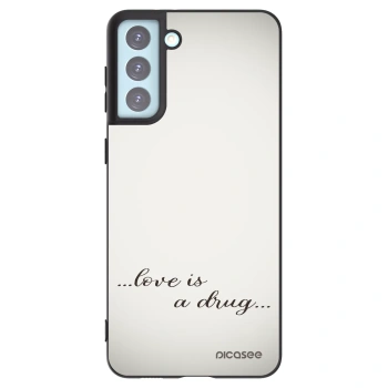 Picasee Μαύρη θήκη σιλικόνης για Samsung Galaxy S21+ 5G G996F - Love is a drug