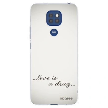 Picasee διαφανής θήκη σιλικόνης Motorola Moto G9 Play - Love is a drug