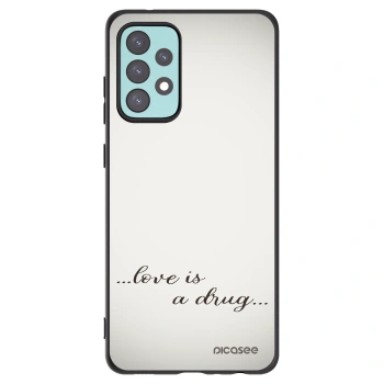 Picasee Μαύρη θήκη σιλικόνης για Samsung Galaxy A72 A725F - Love is a drug