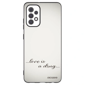 Picasee Μαύρη θήκη σιλικόνης για Samsung Galaxy A32 5G A326B - Love is a drug