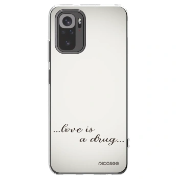 Picasee διαφανής θήκη σιλικόνης Xiaomi Redmi Note 10S - Love is a drug