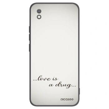 Picasee Μαύρη θήκη σιλικόνης για Xiaomi Redmi 9AT - Love is a drug