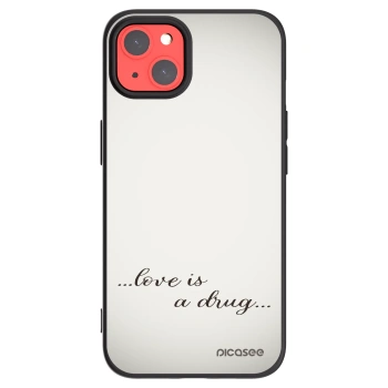 Picasee Μαύρη θήκη σιλικόνης για Apple iPhone 13 - Love is a drug