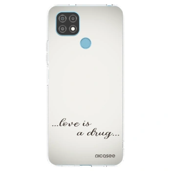Picasee διαφανής θήκη σιλικόνης Realme C21 - Love is a drug