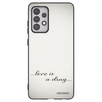 Picasee Μαύρη θήκη σιλικόνης για Samsung Galaxy A52s 5G A528B - Love is a drug