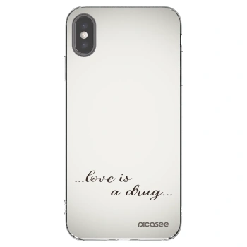 Picasee διαφανής θήκη σιλικόνης Apple iPhone XS Max - Love is a drug