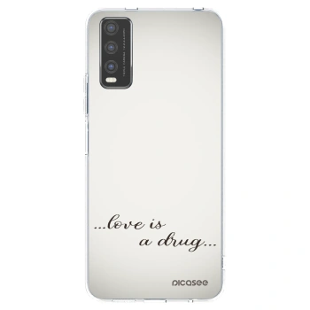 Picasee διαφανής θήκη σιλικόνης Vivo Y20s - Love is a drug