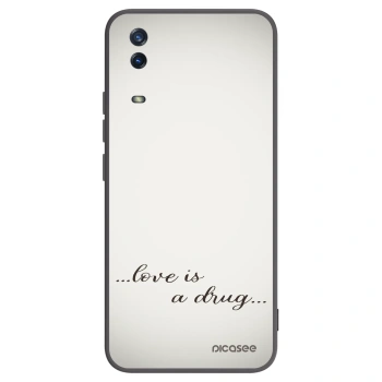 Picasee Μαύρη θήκη σιλικόνης για Vivo Y11s - Love is a drug