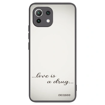 Picasee Μαύρη θήκη σιλικόνης για Xiaomi 11 Lite 5G NE - Love is a drug