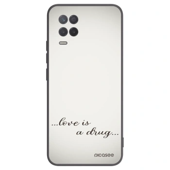 Picasee Μαύρη θήκη σιλικόνης για Realme 8 5G - Love is a drug