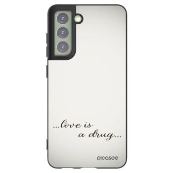 Picasee Μαύρη θήκη σιλικόνης για Samsung Galaxy S21 FE 5G - Love is a drug