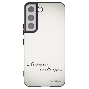 Picasee Μαύρη θήκη σιλικόνης για Samsung Galaxy S22 5G - Love is a drug