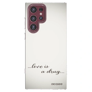 Picasee διαφανής θήκη σιλικόνης Samsung Galaxy S22 Ultra 5G - Love is a drug