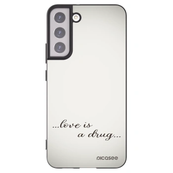 Picasee Μαύρη θήκη σιλικόνης για Samsung Galaxy S22+ 5G - Love is a drug