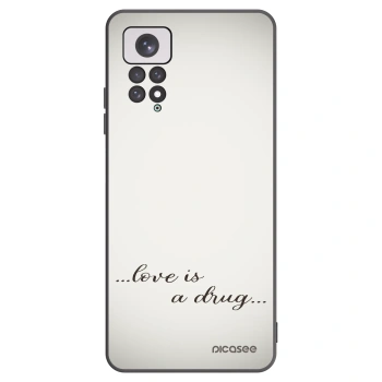 Picasee Μαύρη θήκη σιλικόνης για Xiaomi Redmi Note 11 - Love is a drug