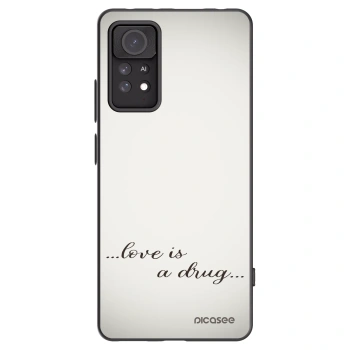 Picasee Μαύρη θήκη σιλικόνης για Xiaomi Redmi Note 11 Pro - Love is a drug