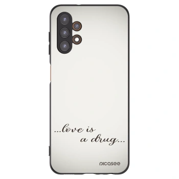Picasee Μαύρη θήκη σιλικόνης για Samsung Galaxy A13 4G A135 - Love is a drug